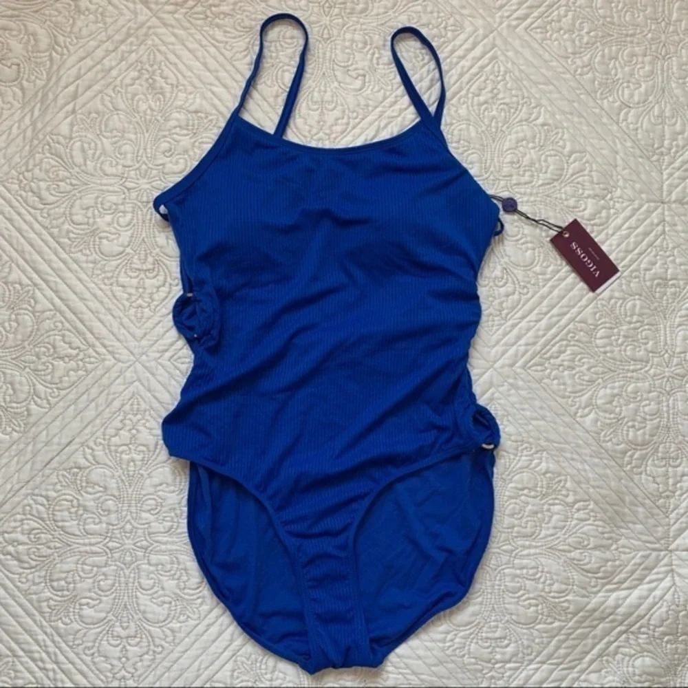 NWT Vigoss Indigo Blue 1PC Swimsuit